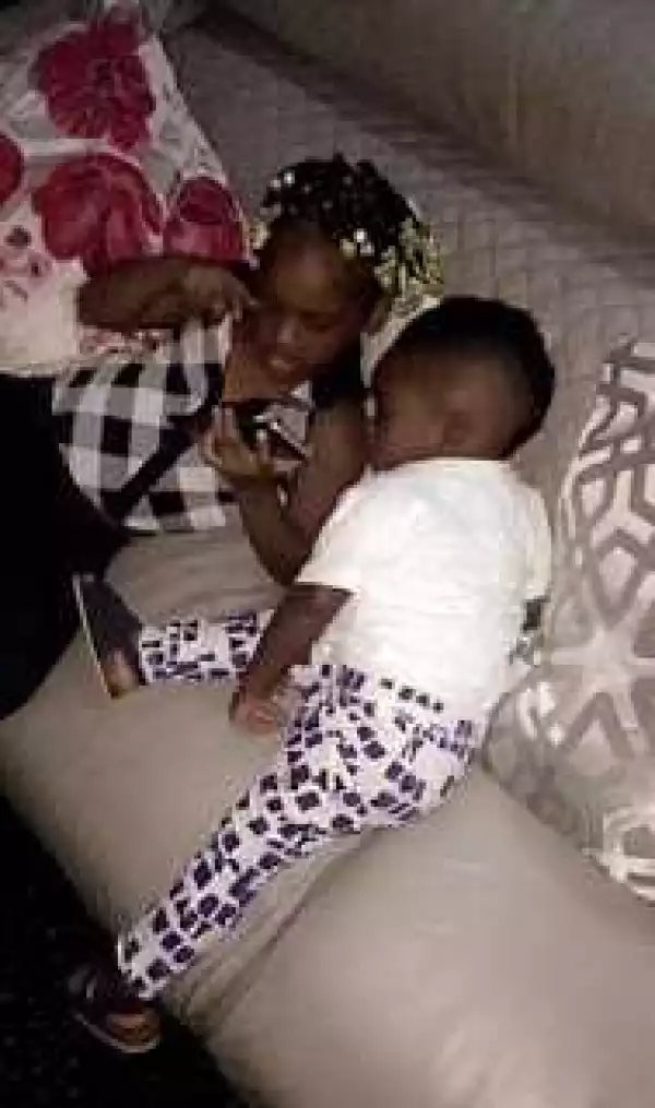 Adorable Photos Of Tiwa Savage Son And 2Face Idibia Daughter on A Playdate